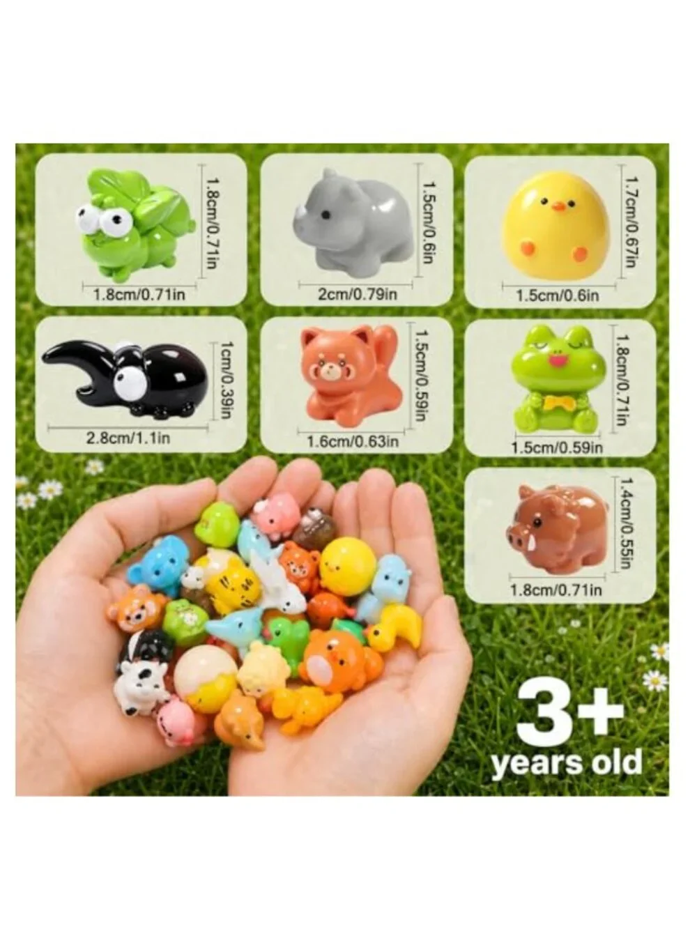 85pcs Mini Resin Animal Figures Fairy Garden Dollhouse Decor DIY Craft Party